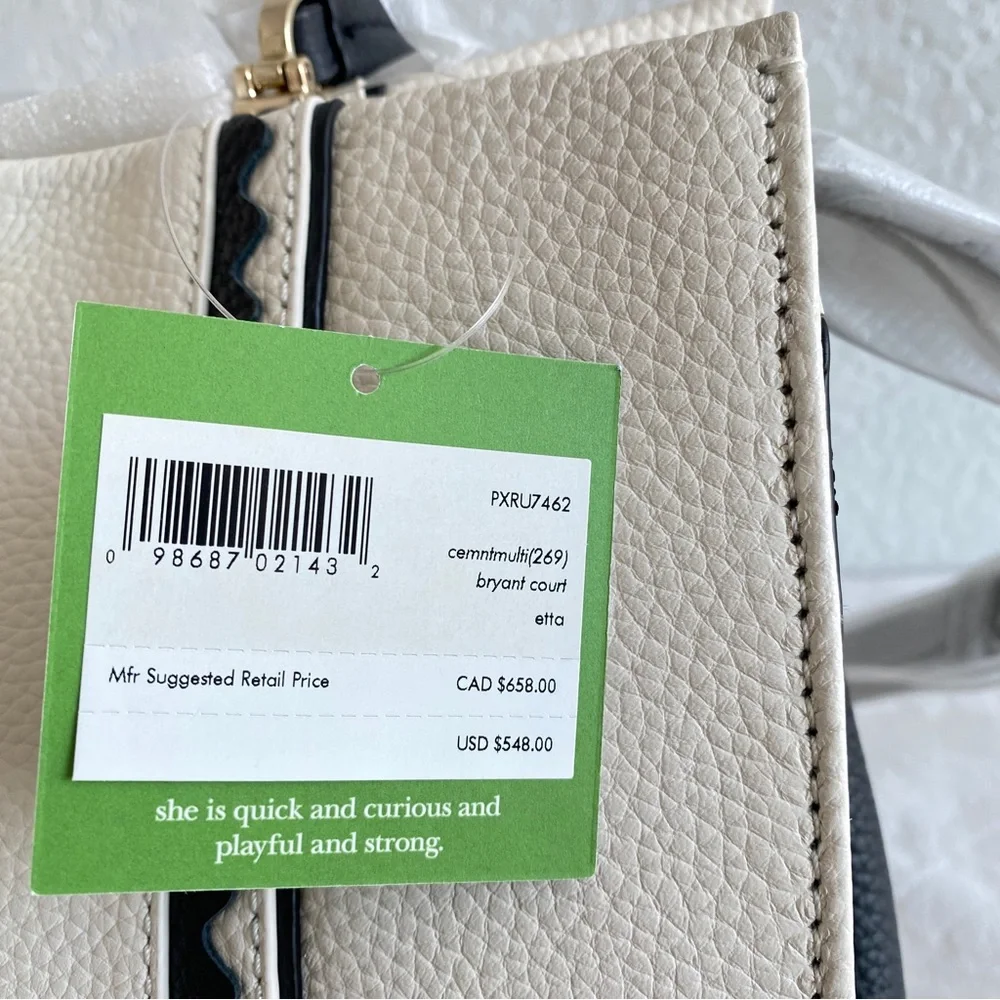 Kate spade black white leather bag - Picture 6 of 7